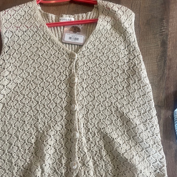 Wishlist crochet button up tank vest - Picture 1 of 3